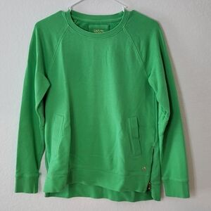 Lilly Pulitzer Luxletic Beach Comber Pullover Cabana Green Terry Sweatshirt